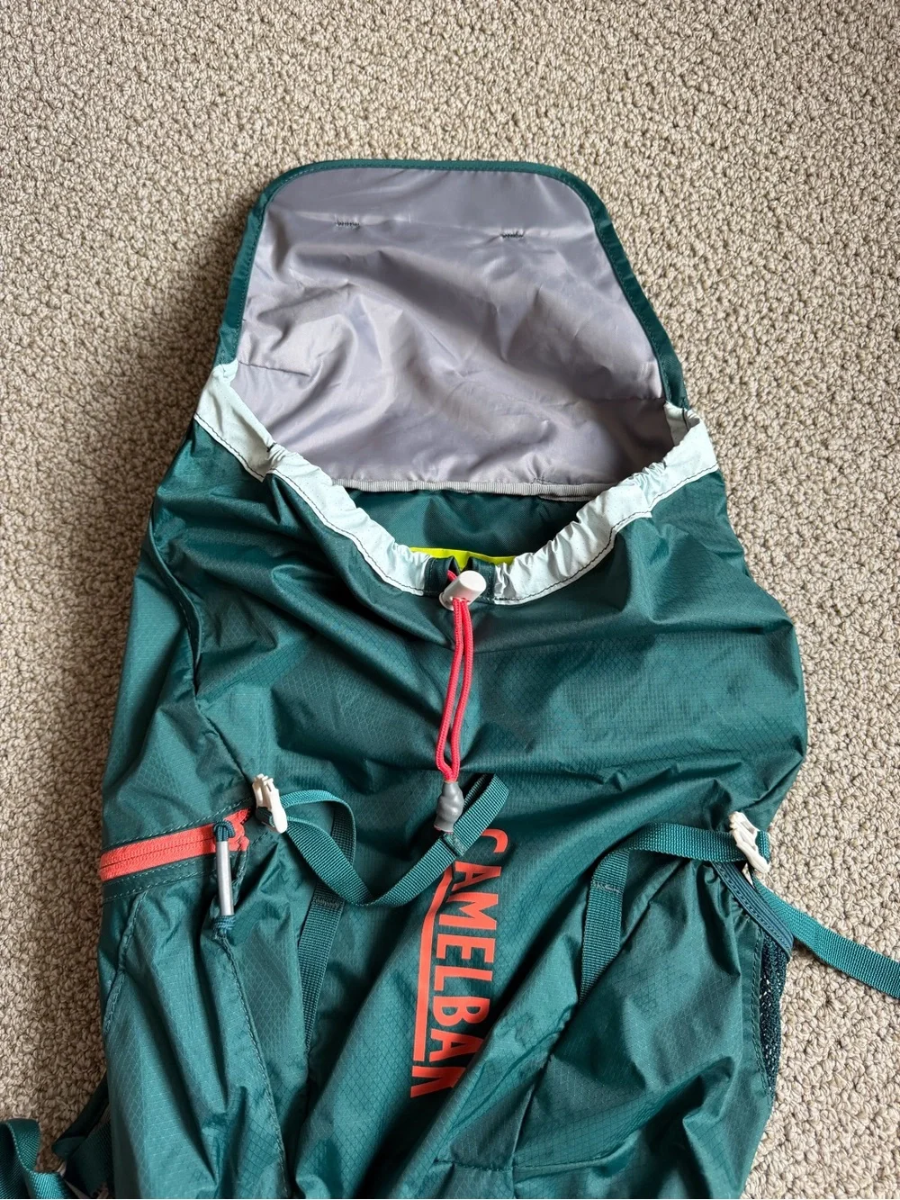 CamelBak Arête 18 Hiking Backpack Green Orange 18L Daypack No Water Bladder